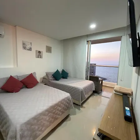Amplio Y Lujoso - Vista Al Mar Y Cerca Al Centro Piso Alto * Cartagena